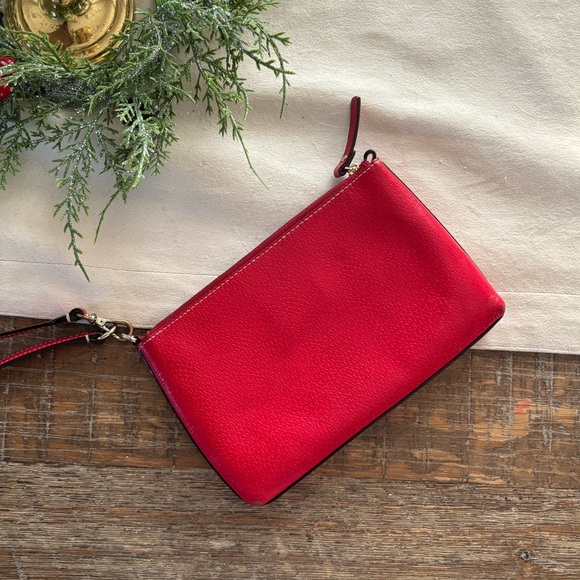 Kate Spade Red Leather Wristlet Purse - Picture 2 of 9